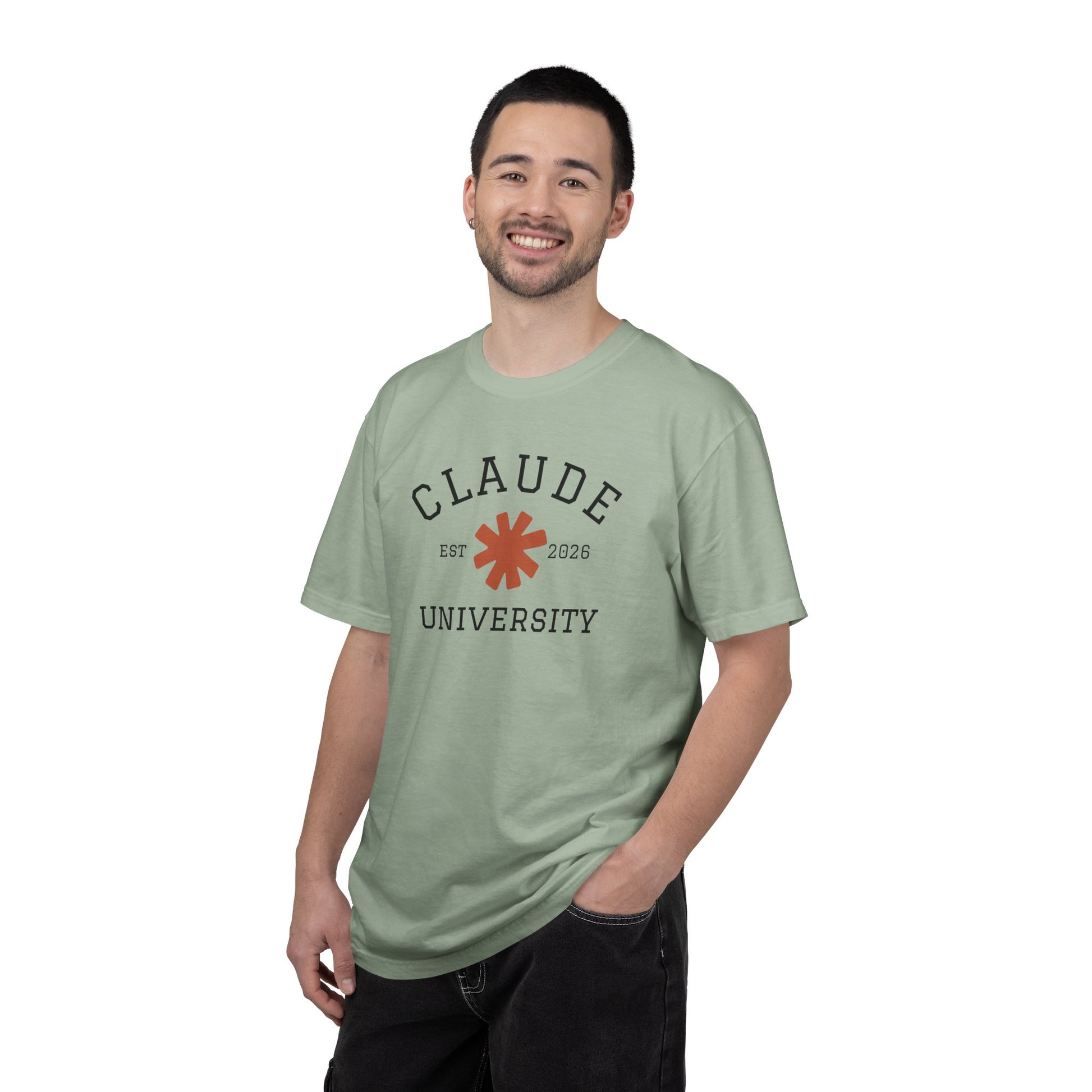 "Claude University" Claude AI parody t-shirt