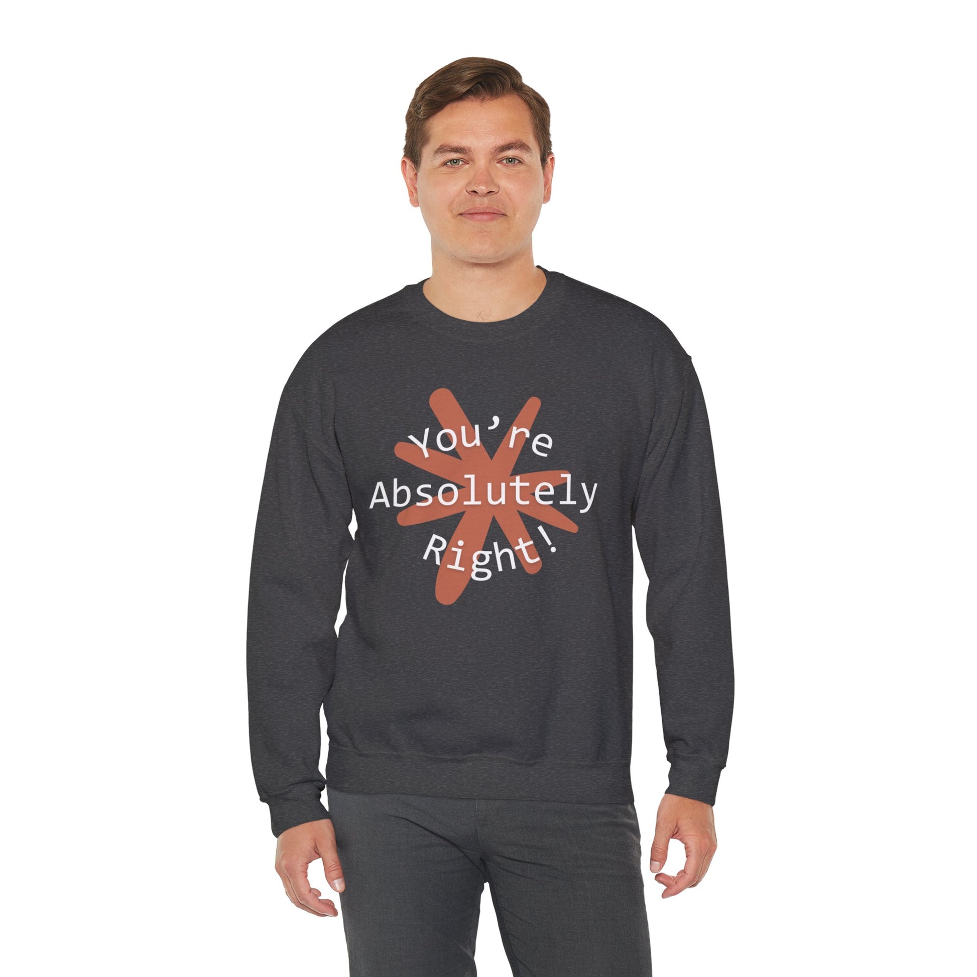 "You're Absolutely Right" Claude AI meme sweatshirt