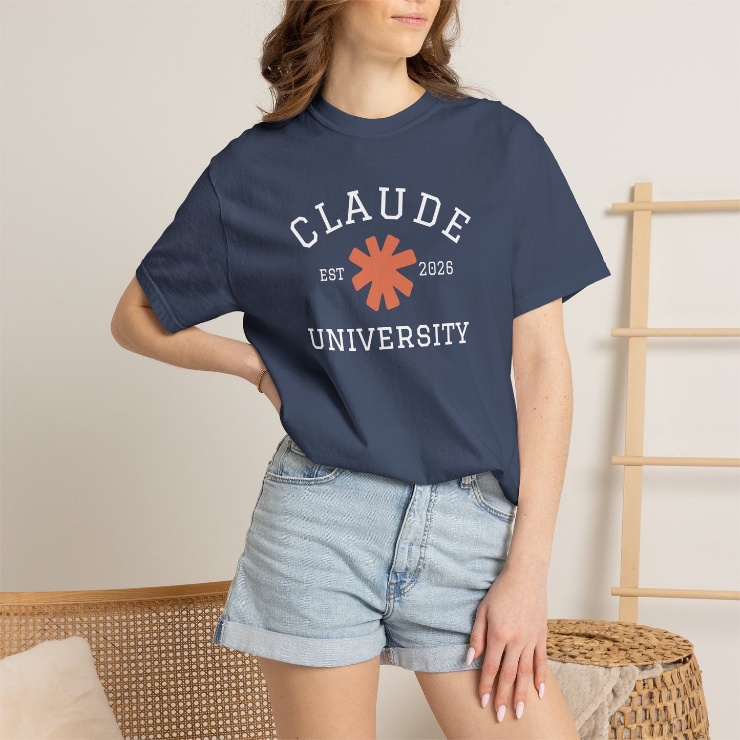 "Claude University" Claude AI parody t-shirt
