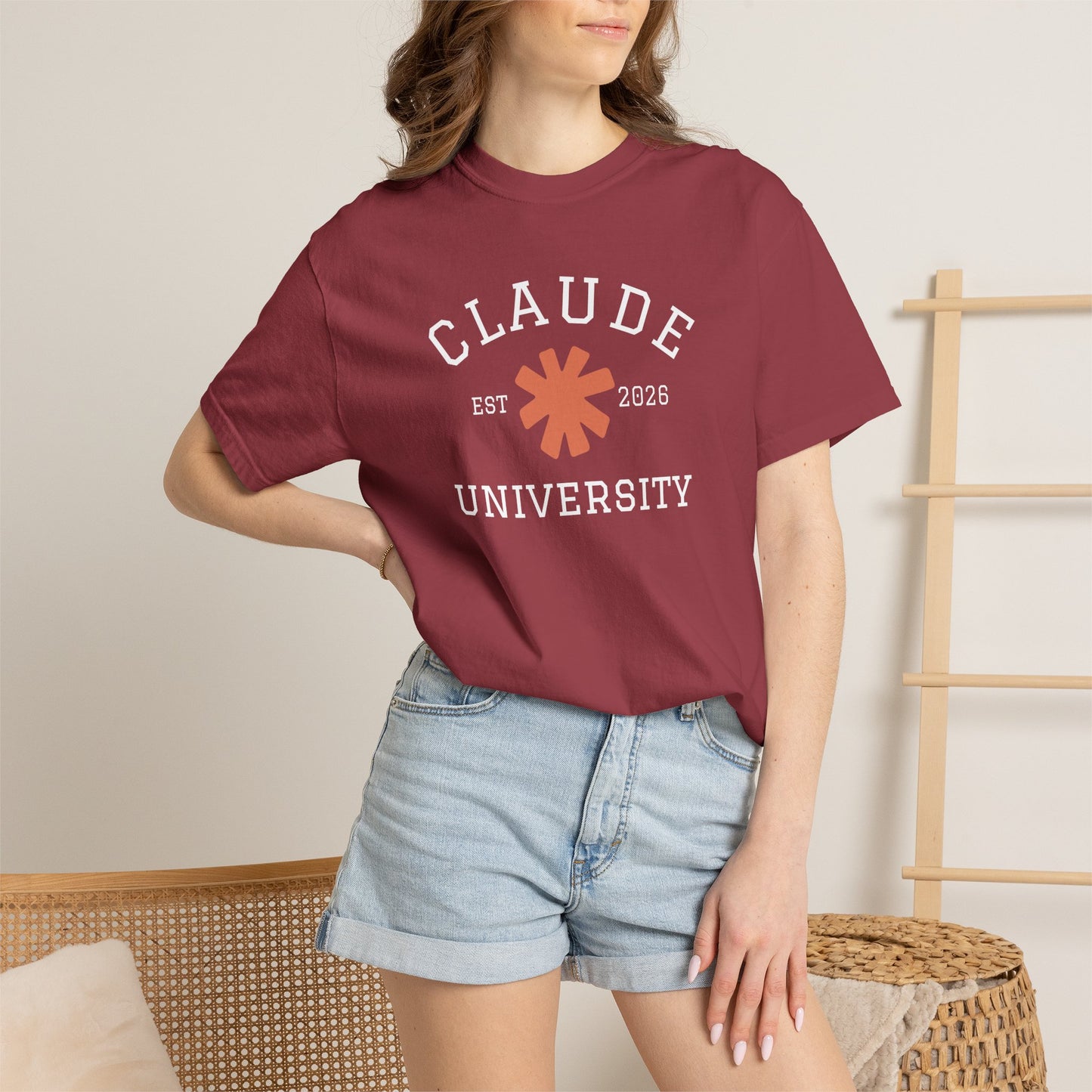 "Claude University" Claude AI parody t-shirt