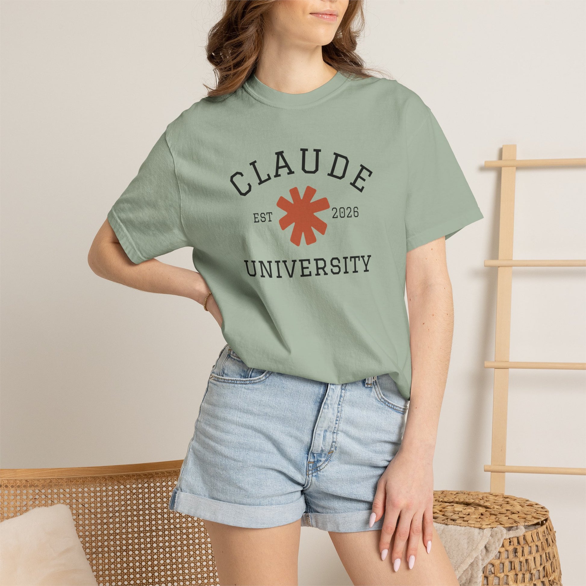"Claude University" Claude AI parody t-shirt