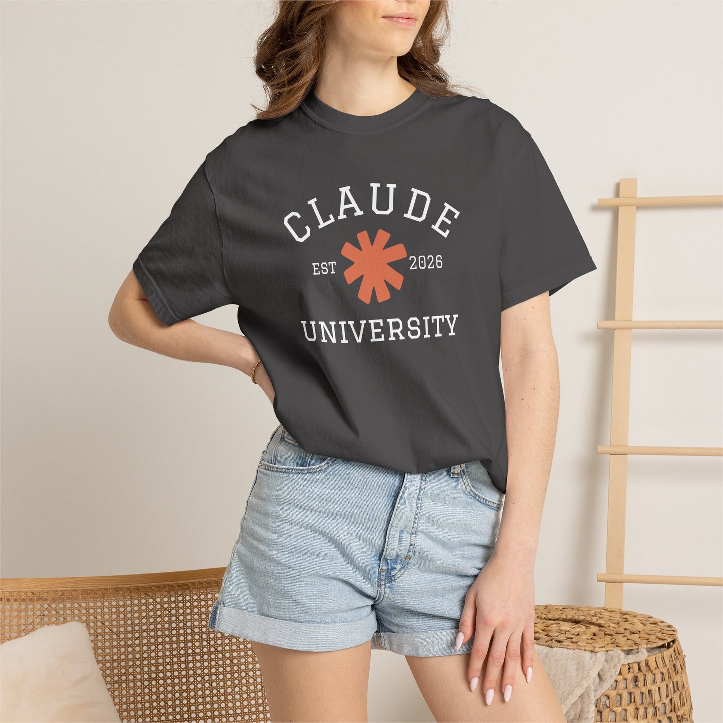 "Claude University" Claude AI parody t-shirt