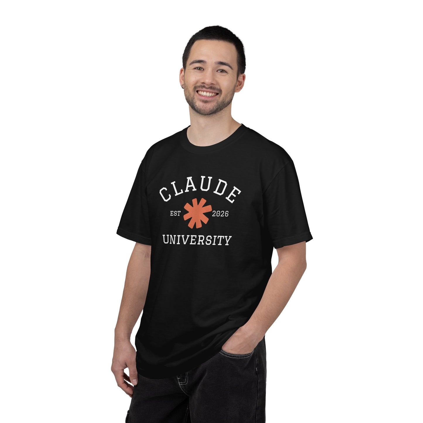 "Claude University" Claude AI parody t-shirt