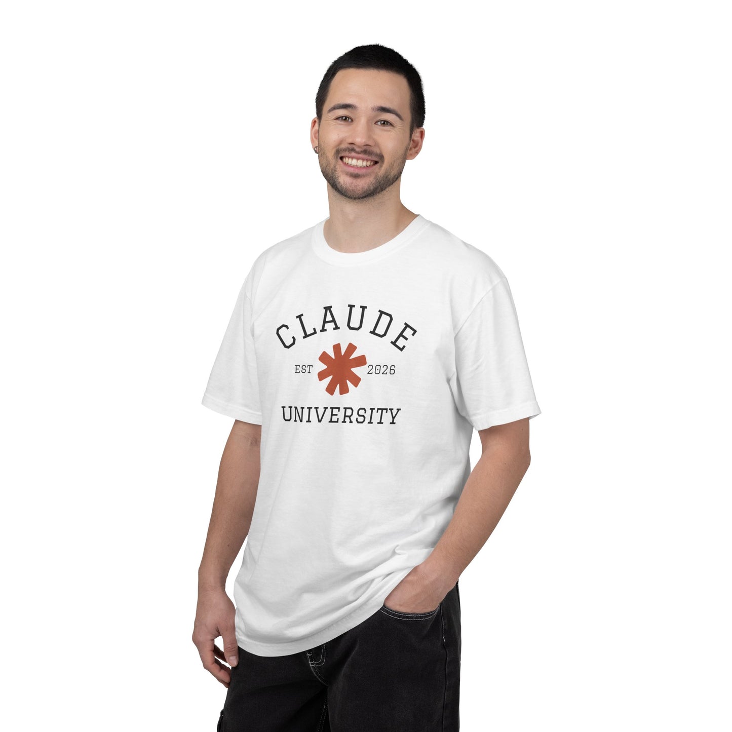 "Claude University" Claude AI parody t-shirt