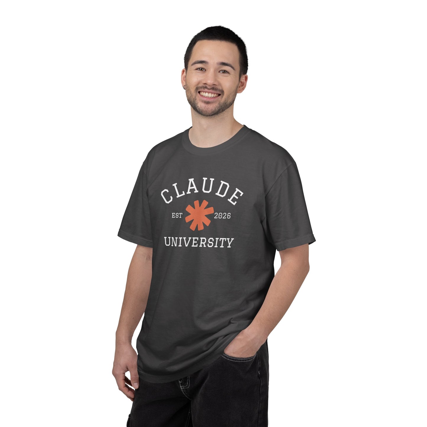 "Claude University" Claude AI parody t-shirt