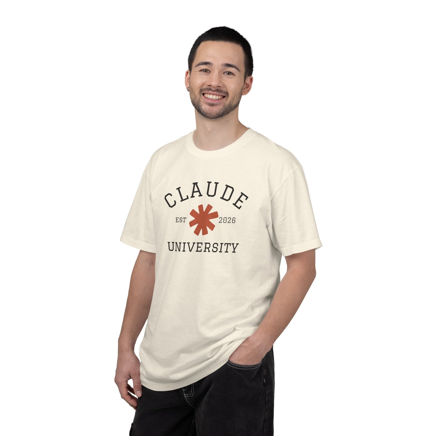 "Claude University" Claude AI parody t-shirt