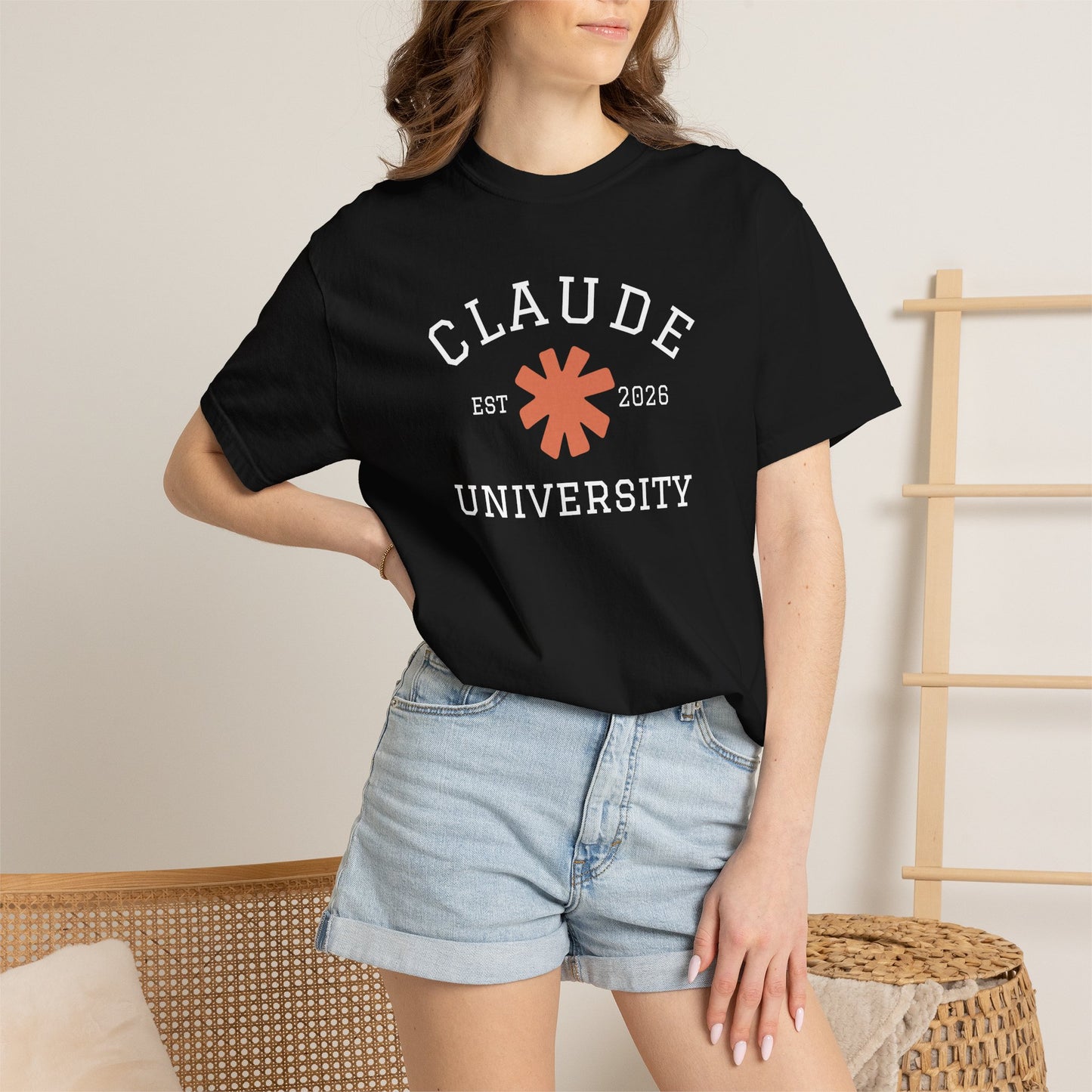 "Claude University" Claude AI parody t-shirt