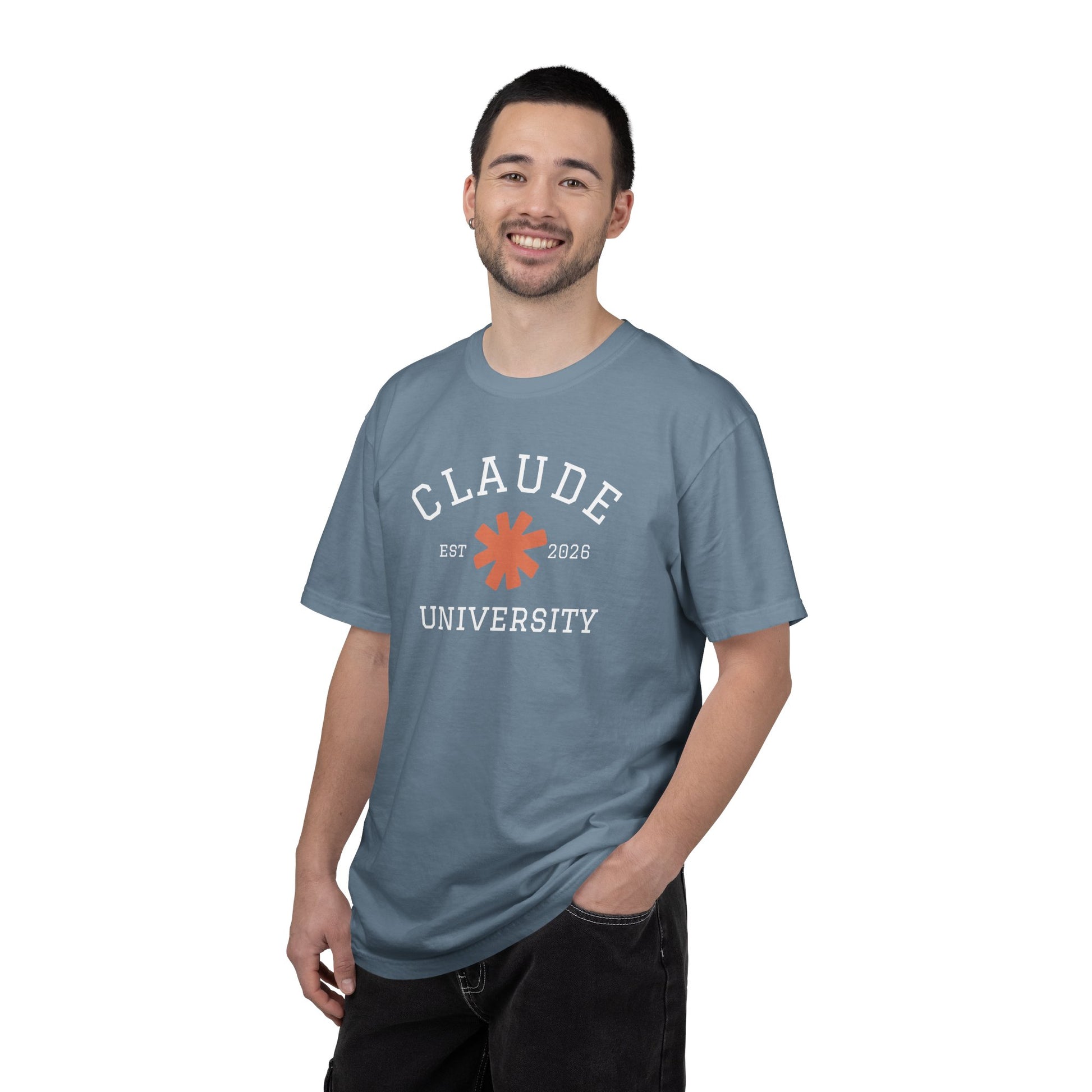 "Claude University" Claude AI parody t-shirt