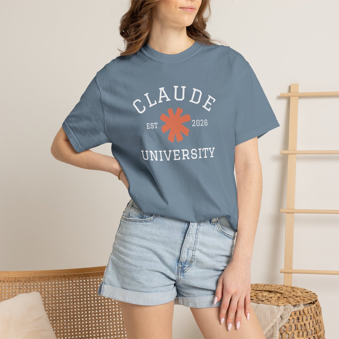"Claude University" Claude AI parody t-shirt