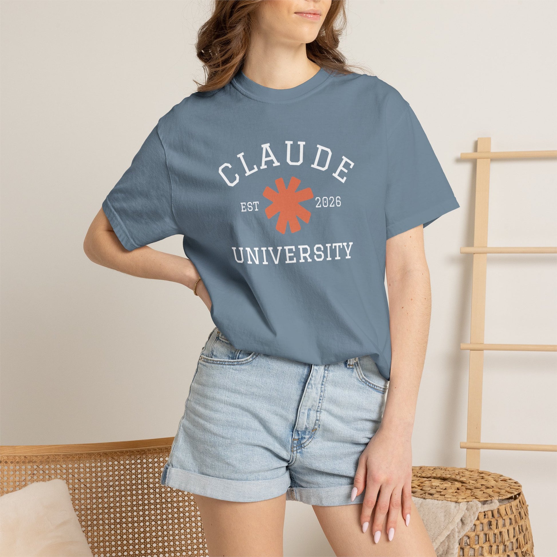 "Claude University" Claude AI parody t-shirt