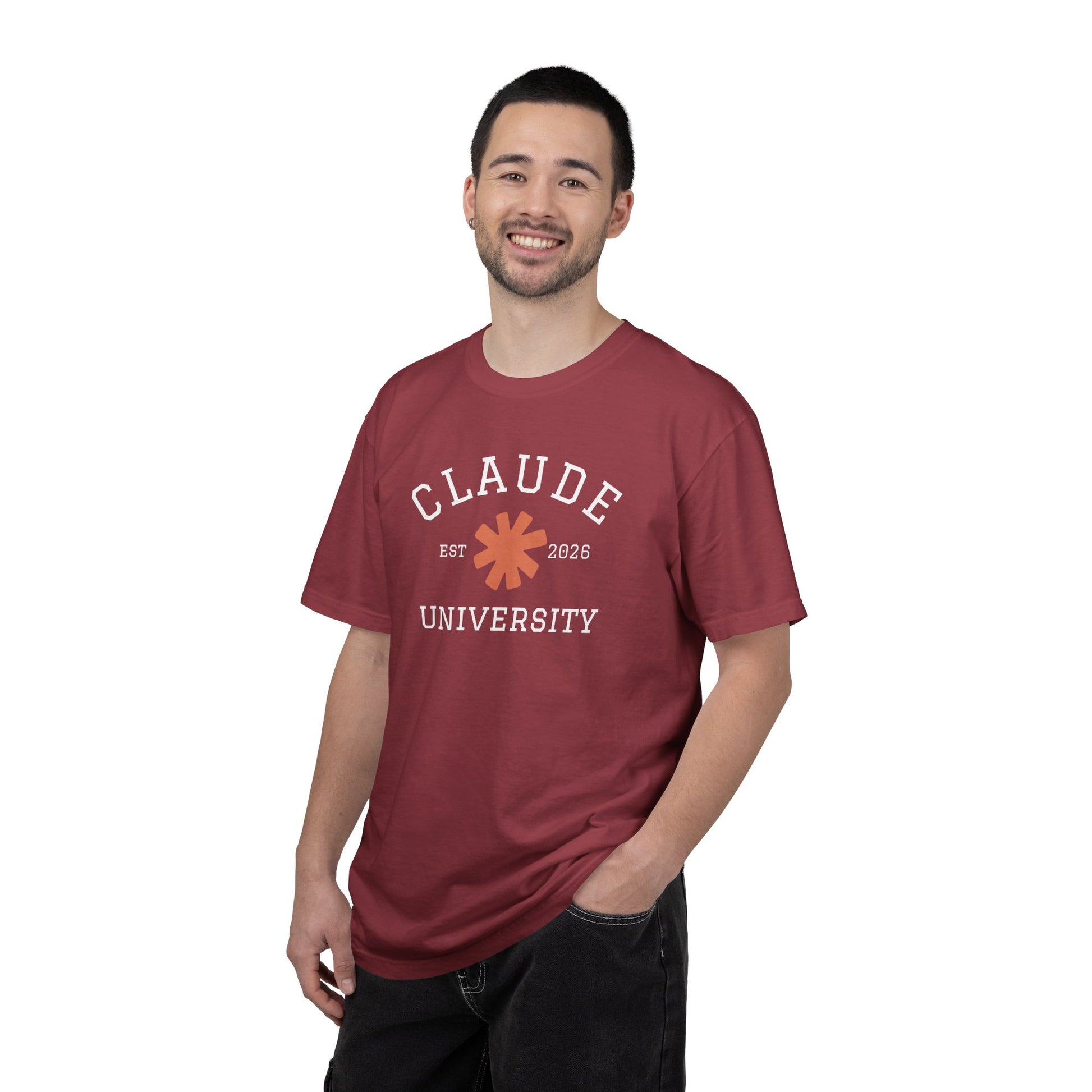 "Claude University" Claude AI parody t-shirt
